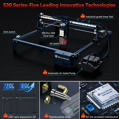 SCULPFUN S30 Pro Max 20W Laser Engraver