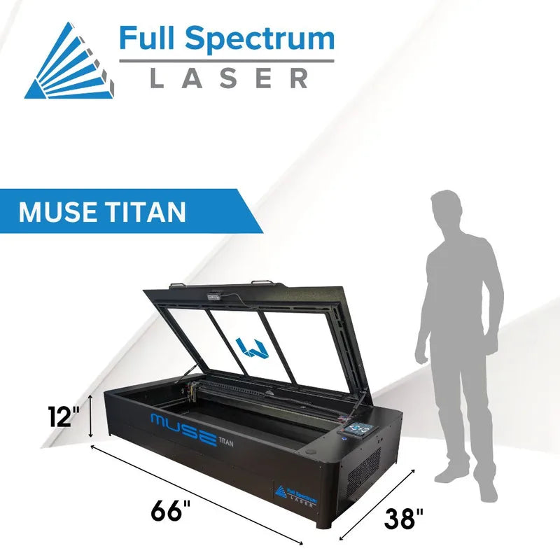 FSL Muse Titan CO₂ Laser Cutter & Engraver (48" × 24") – Large-Format Production System (75W / 90W / 100W)
