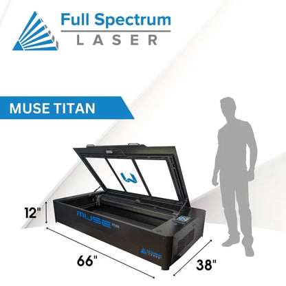 FSL Muse Titan CO₂ Laser Cutter & Engraver (48" × 24") – Large-Format Production System (75W / 90W / 100W)