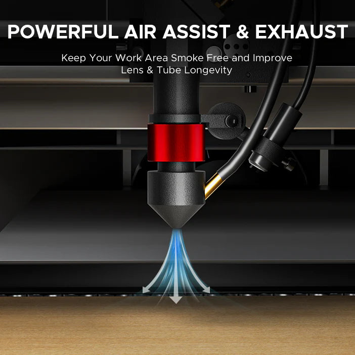 OMTech K40+ 45W Desktop CO₂ Laser Engraver and Cutter