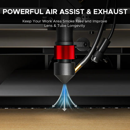 OMTech K40+ 45W Desktop CO₂ Laser Engraver and Cutter