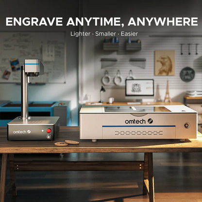 OMTech Galvo 20W Compact Fiber Laser Engraver for Metal