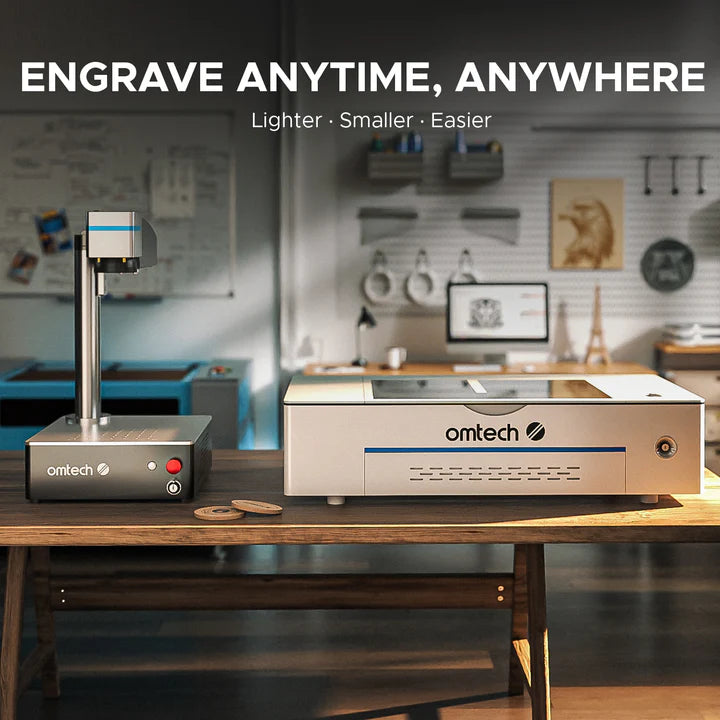 OMTech MOPA 60W Compact &amp; Integrated Fiber Laser Engraving Machine