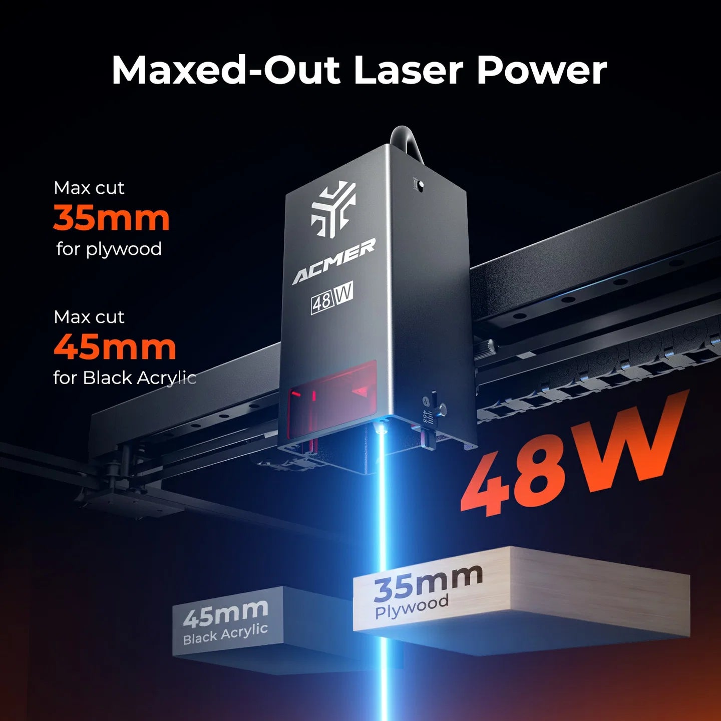 ACMER P3 Enclosed Laser Engraver (24W / 48W) – High-Speed System with Camera