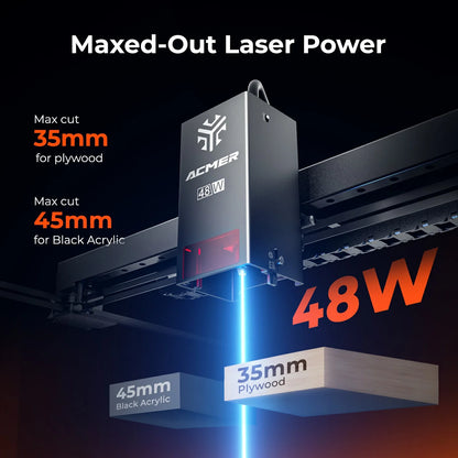 ACMER P3 Enclosed Laser Engraver (24W / 48W) – High-Speed System with Camera
