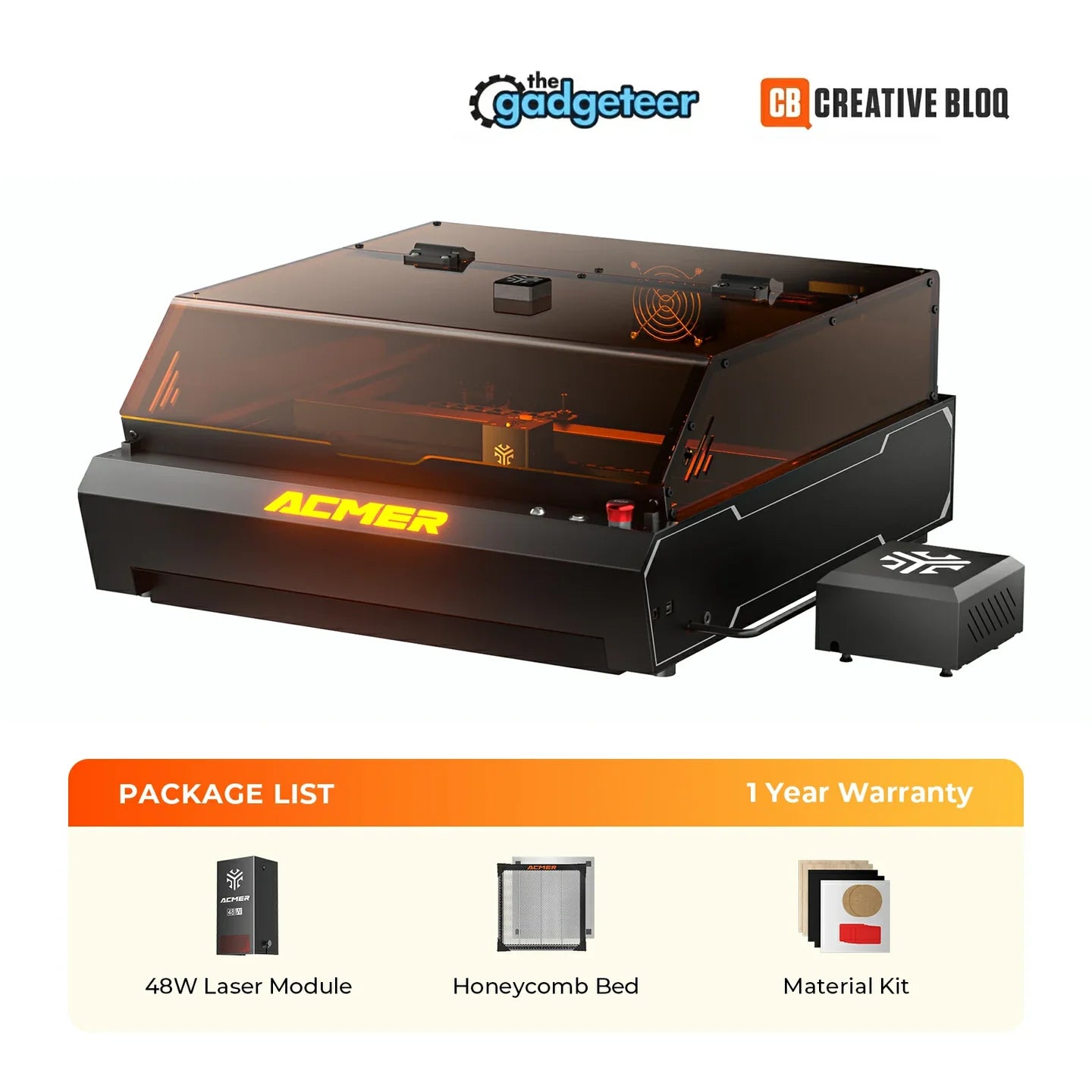 ACMER P3 Enclosed Laser Engraver (24W / 48W) – High-Speed System with Camera