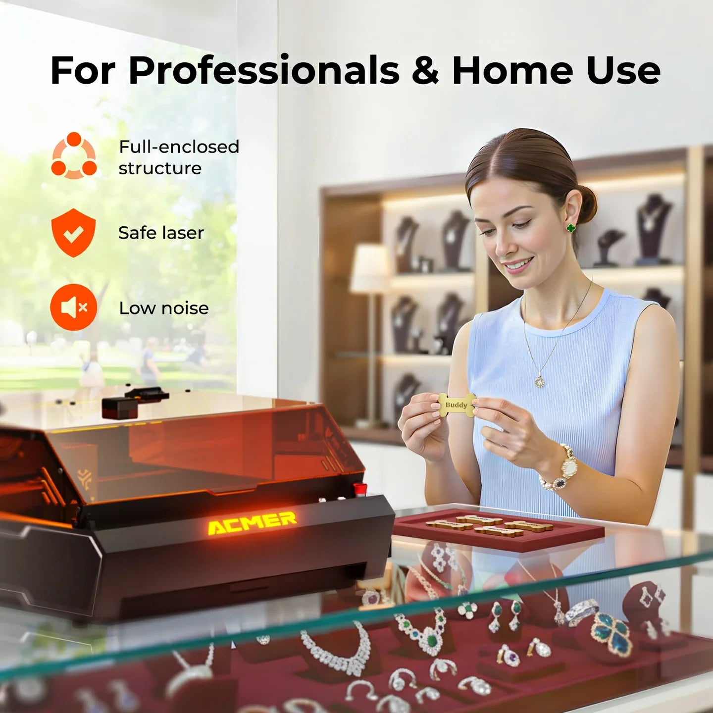 ACMER P3 Enclosed Laser Engraver (24W / 48W) – High-Speed System with Camera