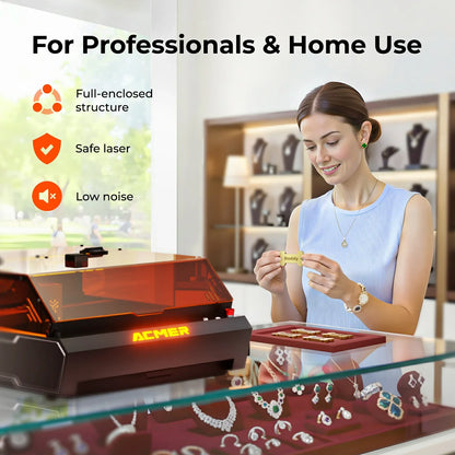 ACMER P3 Enclosed Laser Engraver (24W / 48W) – High-Speed System with Camera