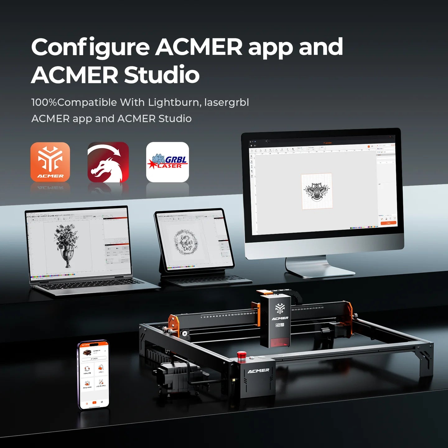 ACMER S2 Pro Laser Engraver (36W / 48W) – High-Power System for Faster Production