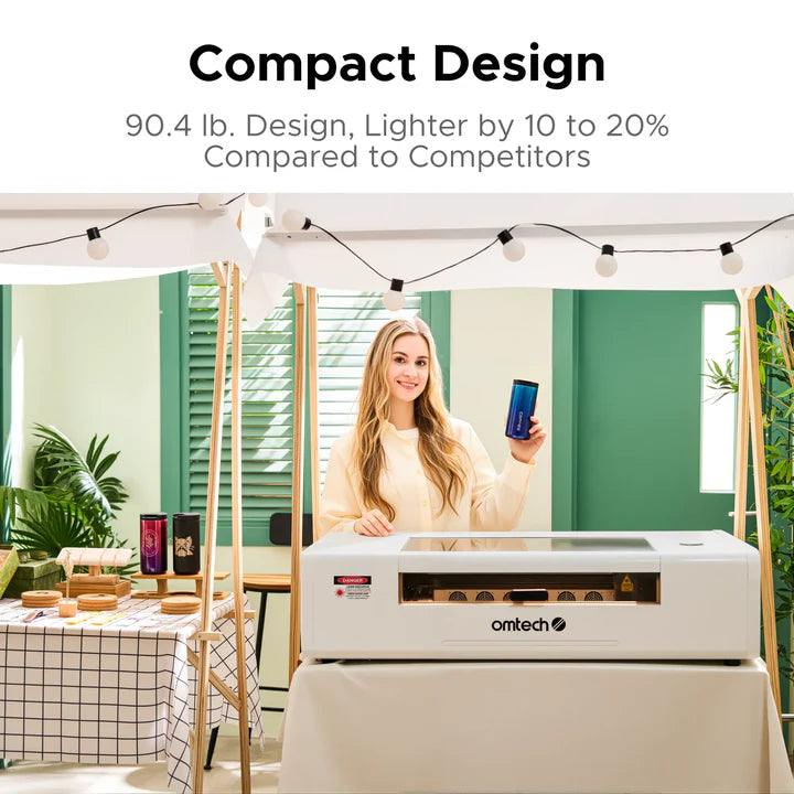 OMTech Polar Lite 55W Desktop CO₂ Laser Engraver and Cutter