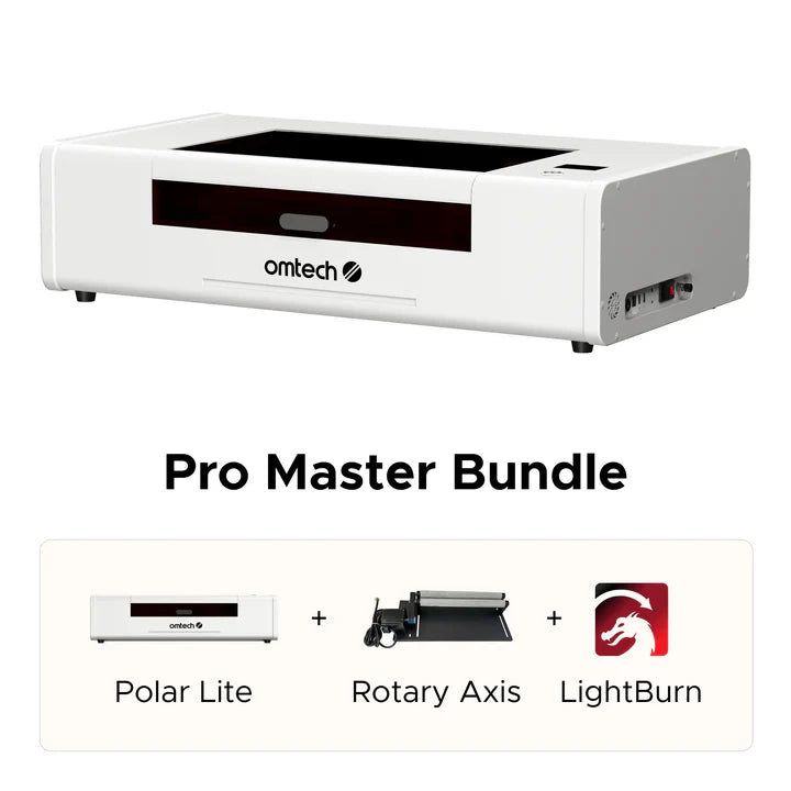 OMTech Polar Lite 55W Desktop CO₂ Laser Engraver and Cutter