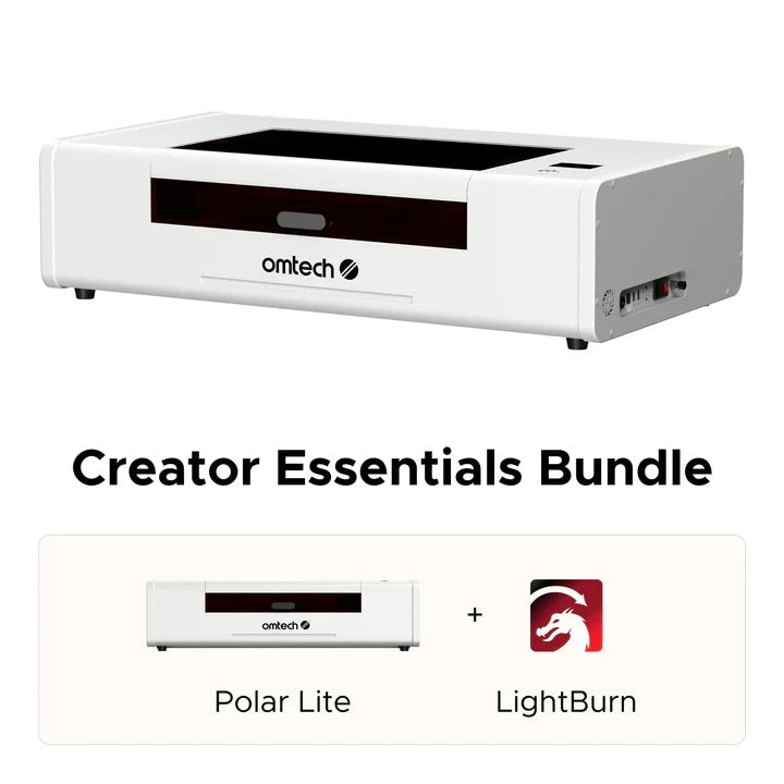 OMTech Polar Lite 55W Desktop CO₂ Laser Engraver and Cutter