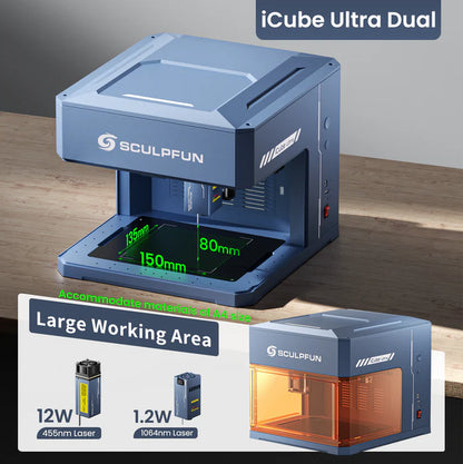 SCULPFUN iCube Ultra Dual Laser Engraver