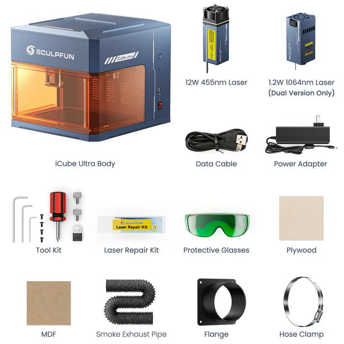 SCULPFUN iCube Ultra Dual Laser Engraver