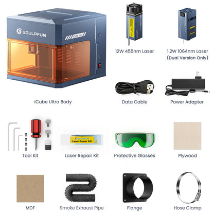 SCULPFUN iCube Ultra Dual Laser Engraver