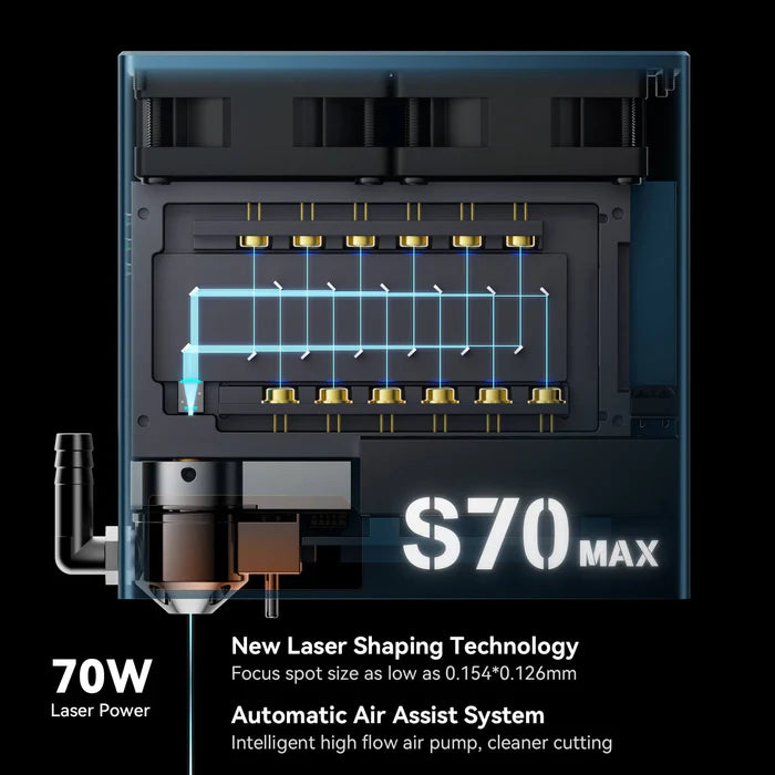 SCULPFUN S70 MAX 70W Laser Engraver & Cutting Machine